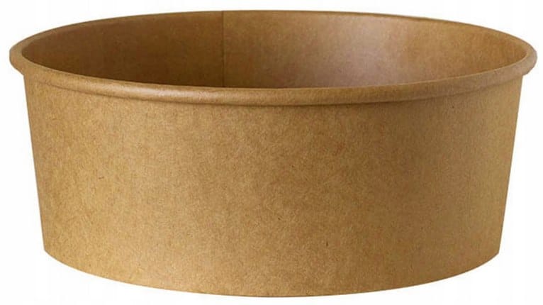 Pojemnik papierowy brązowy sałatkowy  - okrągły  -  1300ml  50szt. POTCART1300