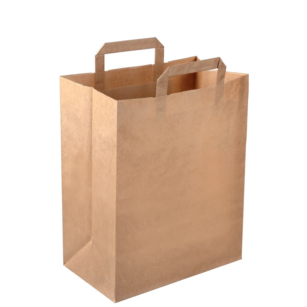 Torba papier.brązowa 32x16x42cm; u.płaski  (250)  70g++