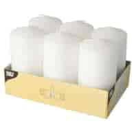 Świeca walec  60/115 biała  op. 6szt.  17994