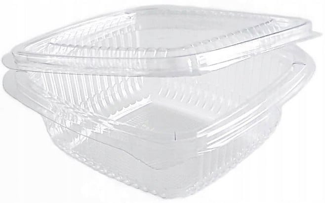 Poj. na sałatkę PET kwadrat.  250ml  op.100 szt. (6) HL-250 zamykany