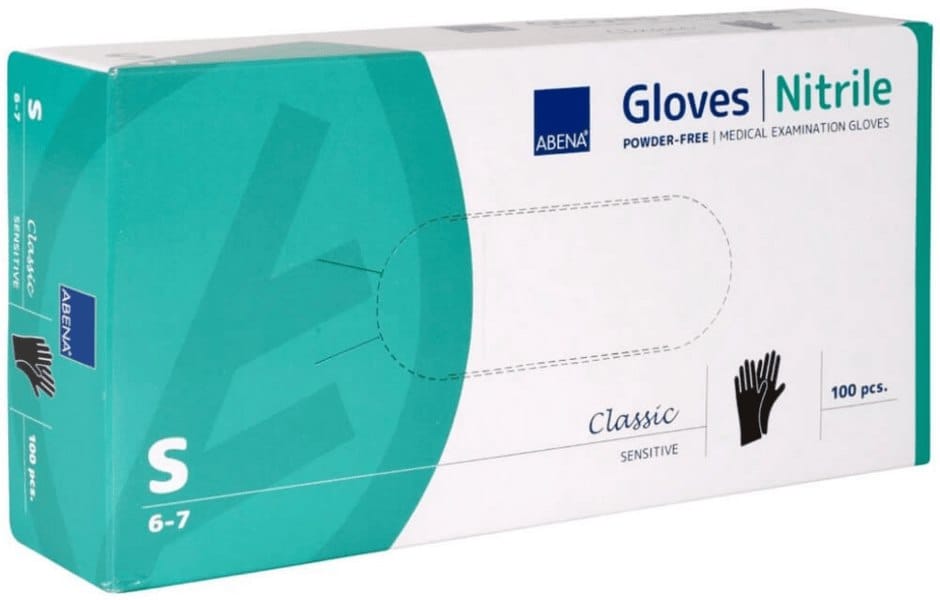 Rękawice nitrylowe  S  100szt. czarne