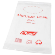 Arkusze foliowe HDPE  20x30cm (10)  0.60kg ++