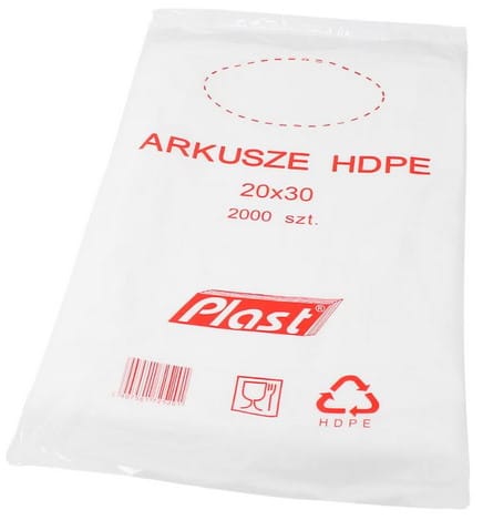 Arkusze foliowe HDPE  20x30cm (10)  0.60kg ++