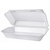Pojemnik styropianowy obiadowy biały  1/2   140szt.