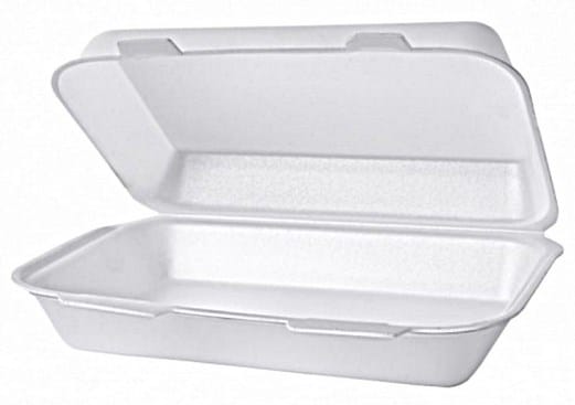 Pojemnik styropianowy obiadowy biały  1/2   140szt.