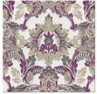 Serwetki 40x40cm flizelinowe skł.  wzór: śliwka/biel/szary Arabella   op.50 szt.