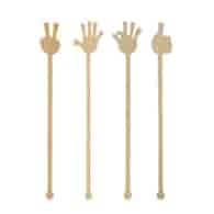 Mieszadełko bambusowe do drinków 21cm -  op.100 szt.  Hands  (10)