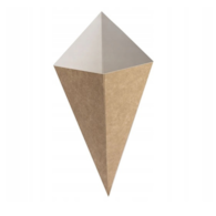 Rożek papier. 200g brązowy  op.100 szt.  P1749  200x235+100**