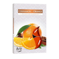 Świeczki-podgrzewacze zapachowe  op.6 szt. p15-159 cynamon/pomarańcza; Aura