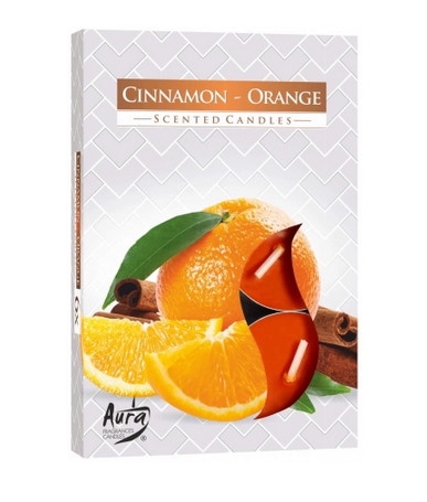 Świeczki-podgrzewacze zapachowe  op.6 szt. p15-159 cynamon/pomarańcza; Aura