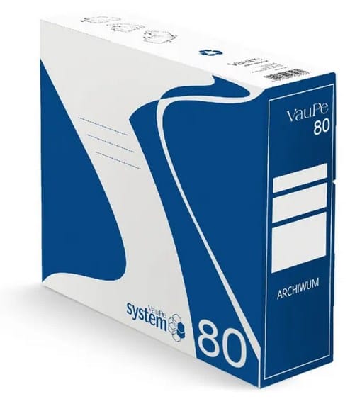 Pudło archiw.  Vaupe  80mm - 434/03 niebieskie