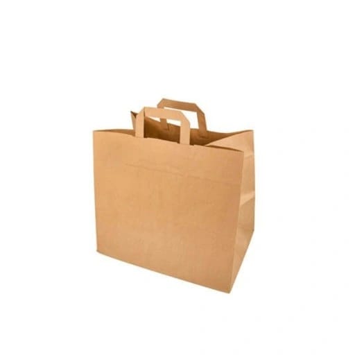 Torba papier.brązowa 32x16x27cm; u.płaski; op.50szt  (5) 45385