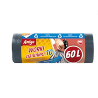 Worki na śmieci LD    60l   10szt. czarne  mocne Amigo