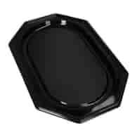 Taca catering. czarna średnia  45,5cmx30cm  op.10 szt. (5) R-PET 45444