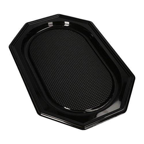 Taca catering. czarna średnia  45,5cmx30cm  op.10 szt. (5) R-PET 45444
