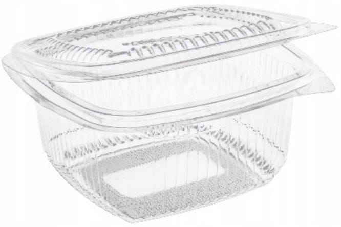 Poj. na sałatkę PET kwadrat.  500ml  op.100 szt. (6) HL-500 zamykany