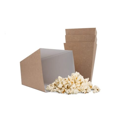 Kubełek na popcorn  4,3L  op.100 szt. biało/brązowy  P532 **