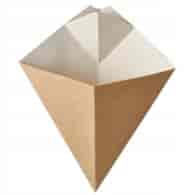 Rożek tekturowy 350ml +sos Eco Kraft   50szt.