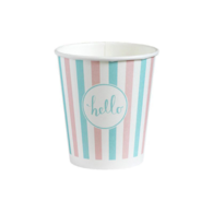 Kubek papierowy 250ml  op.100szt.  śr.80mm powl. - Pastele