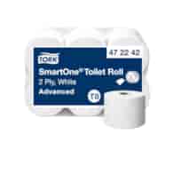 Papier toalet. Tork 472242 biały  op.6 rolek  207m;  SmartOne T8