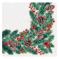 Serwetki 40x40cm flizelinowe skł.  Boże Narodzenie op.50 szt. (8) Winter Branches