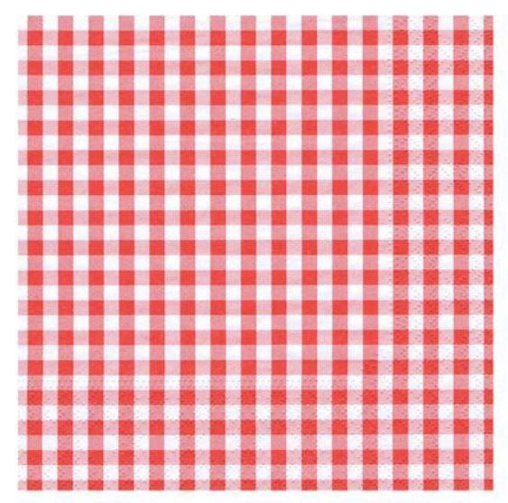 Serwetki 33x33cm  skł. 3-warst.  op.30 szt. czerwona  82763  (12)