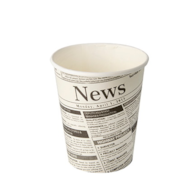 Kubek papierowy 200ml  50szt.  śr.80mm powl.PE   Newsprint