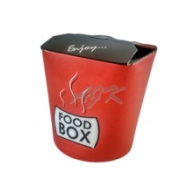 Poj. Kebab Box  950/1000ml  op.50 szt. (10) czerwono-czarne 07703 **