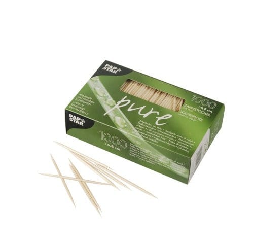 Wykałaczki drewniane; kartonik-luz    op.1000 szt. (12) 12735 6,8cm