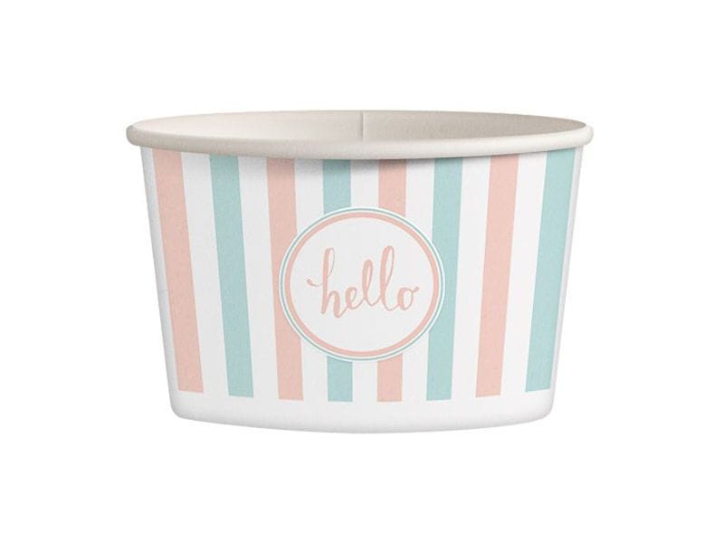 Pojemnik papierowy na lody 130ml   Pastele   25szt.