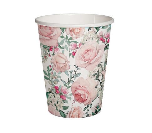 Kubek papier. 250ml  op.10 szt. (12) powl. - Gorgeous Roses PC1001900