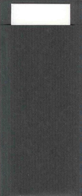 Etui na sztućce Ecoline  czarne + biała serwetka  op.500 szt.