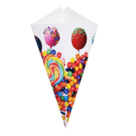 Rożek papierowy 350ml op.50 szt. do gofrów bąbelkowych