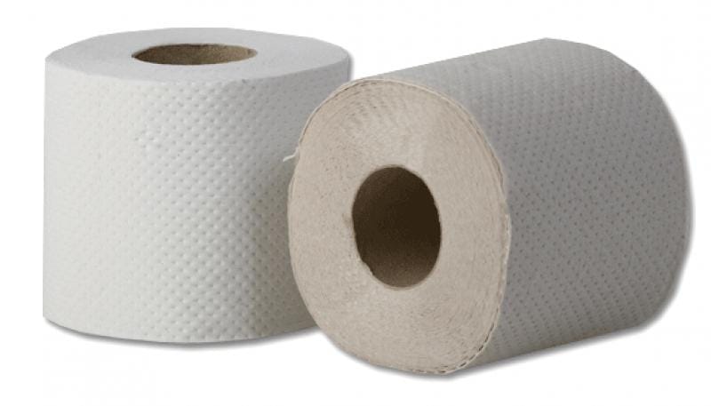 Papier toalet. szary  op.80 rolek  (8x10 rolek)  Żabka