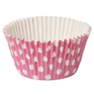 Papilotki 50mm/wys.40 a'90  Cupcake Polka/ różowe