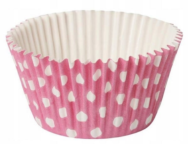 Papilotki 50mm/wys.40 a'90  Cupcake Polka/ różowe