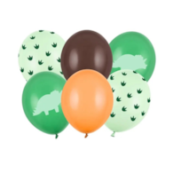 Balon 30cm  op.6 szt. Dinozaury