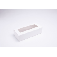 Pudełko tek. na MAKARONIKI 10x4,5x4,5cm z oknem małe op.100 szt. **