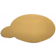 Podkład okr. FI  5cm  op.100 szt. -  bankietówka z uchwytem; złota