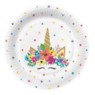 TALERZ PAPIER.23cm  op.10 szt. nadruk Unicorn Party   PAW  (12)  PPL1003400