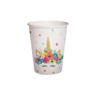 Kubek papier. 250ml  op.10 szt. (12) powl. - Unicorn Party PC1003400