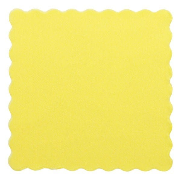 Serwetki 15x15cm ząb. tł.  op.120 szt. (80) żółte 11-02