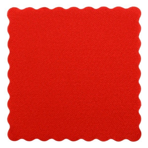Serwetki 15x15cm ząb. tł.  op.120 szt. (80) czerwone 11-08