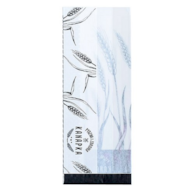 Torby fałdowe białe 12x7x30cm  op.1000 szt. z oknem  nadruk PYSZNA I ZDROWA KANAPKA