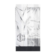 Torby fałdowe białe 12x7x22cm  op.1000 szt. z oknem nadruk PYSZNA I ZDROWA KANAPKA