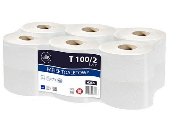 Papier toaletowy BIGROLA biały  2-warst. celuloza  90m  12 rolek
