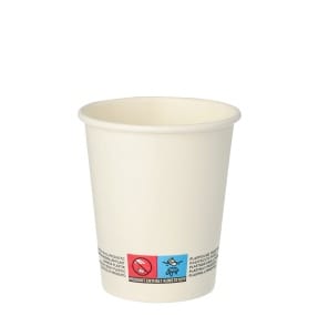 Kubek papier. biały 200ml  op.50 szt. (20) śr.80mm powl.;  85064 ++