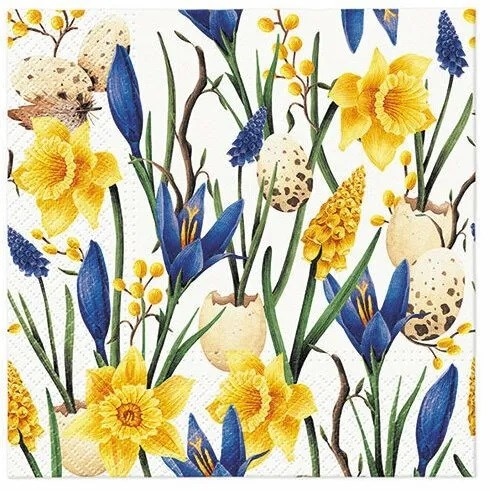 SERWETKI 33x33  SKŁ.3-warst. a'20  Muscari with Daffodils    SDL137800    Wielkanoc