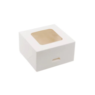 Pudełko 13x13x7cm białe z oknem op.20 szt. (11) 41876