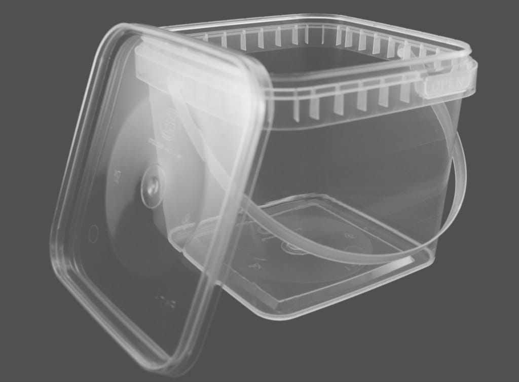 Wiadro prostokątne  1L WK1  bezbarwne  (360)